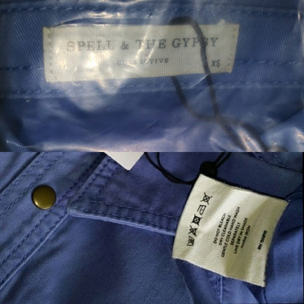 Blue Belle Chambray Jacket Bellebird Spell Designs extra small - Picture 13 of 16